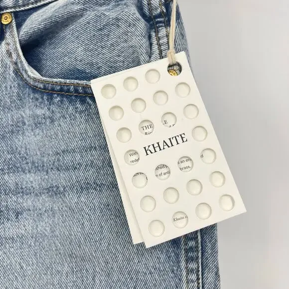 KHAITE | NWT Kyle Low-Rise Straight-Leg Jeans Santa Fe Light Wash 28 - Picture 5 of 12